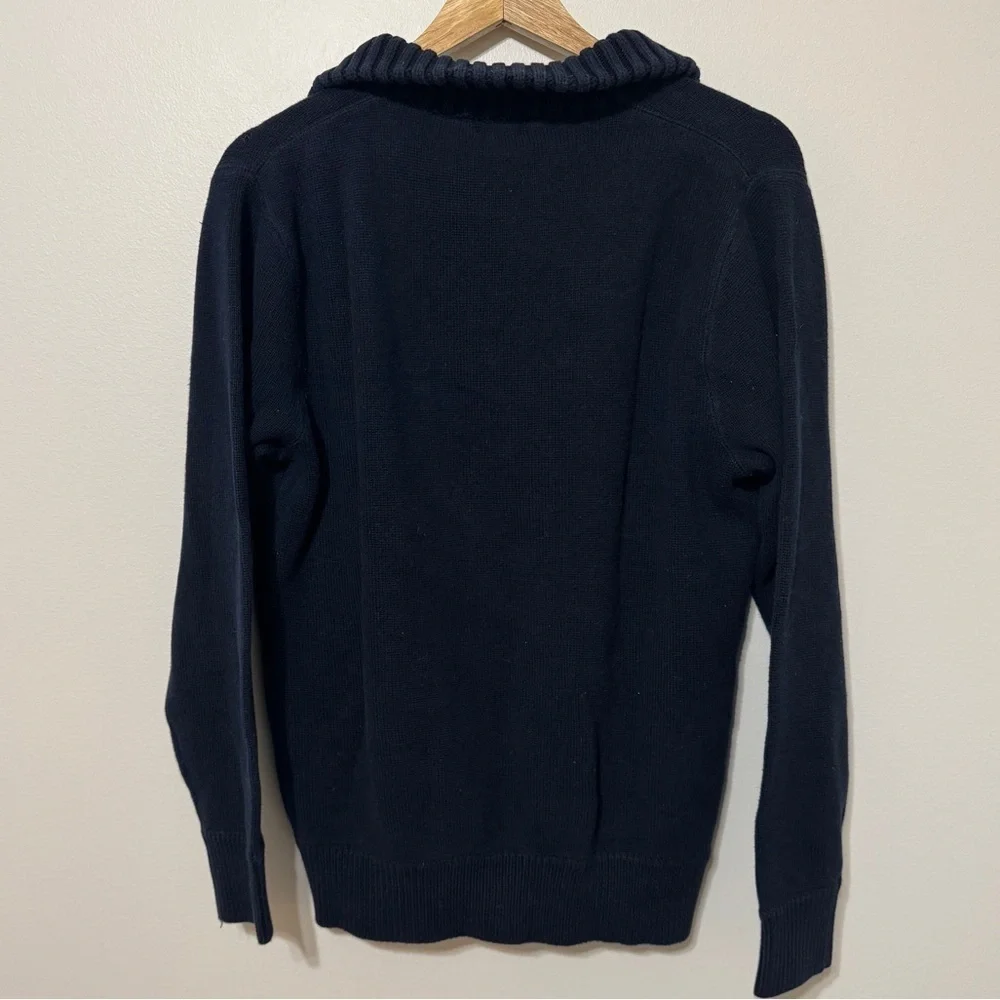 J. Crew Half-Zip Navy Sweater Size Medium Men’s Cotton